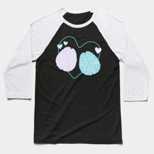 Pastel Brains in Love Baseball T-Shirt